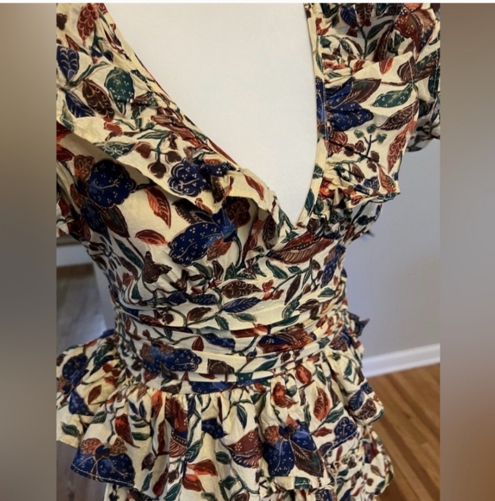House of Harlow 1960 Multicolor Floral Backless Dress Size M NWOT - Picture 2 of 8